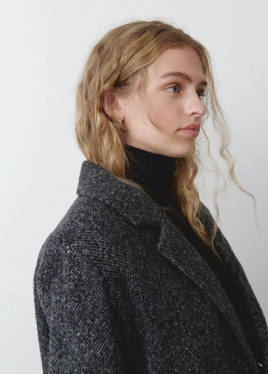 Mujer Brownie Spain Abrigos Y Chaquetas-Abrigo Cruzado Jaspeado