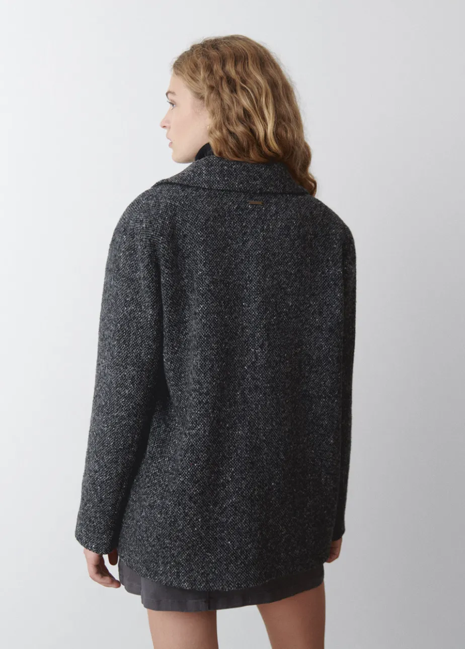 Mujer Brownie Spain Abrigos Y Chaquetas-Abrigo Cruzado Jaspeado