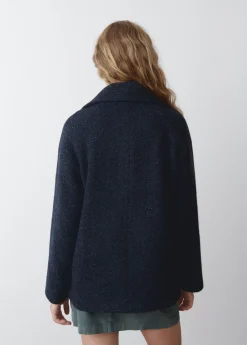 Mujer Brownie Spain Abrigos Y Chaquetas-Abrigo Cruzado Jaspeado Con Bolsillos