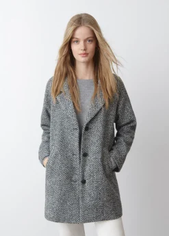 Mujer Brownie Spain Abrigos Y Chaquetas-Abrigo Espiga Largo Medio