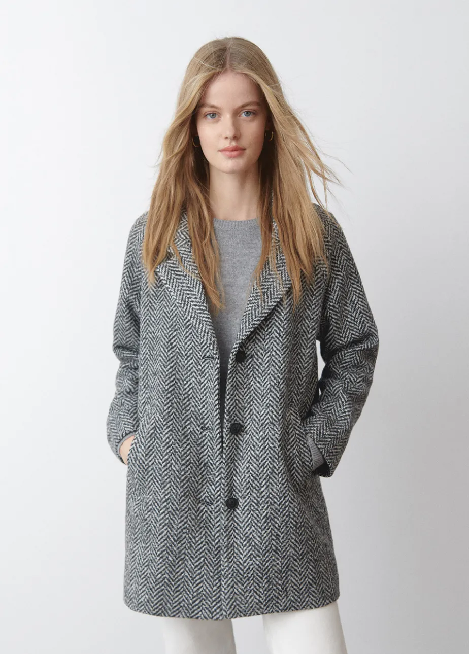 Mujer Brownie Spain Abrigos Y Chaquetas-Abrigo Espiga Largo Medio