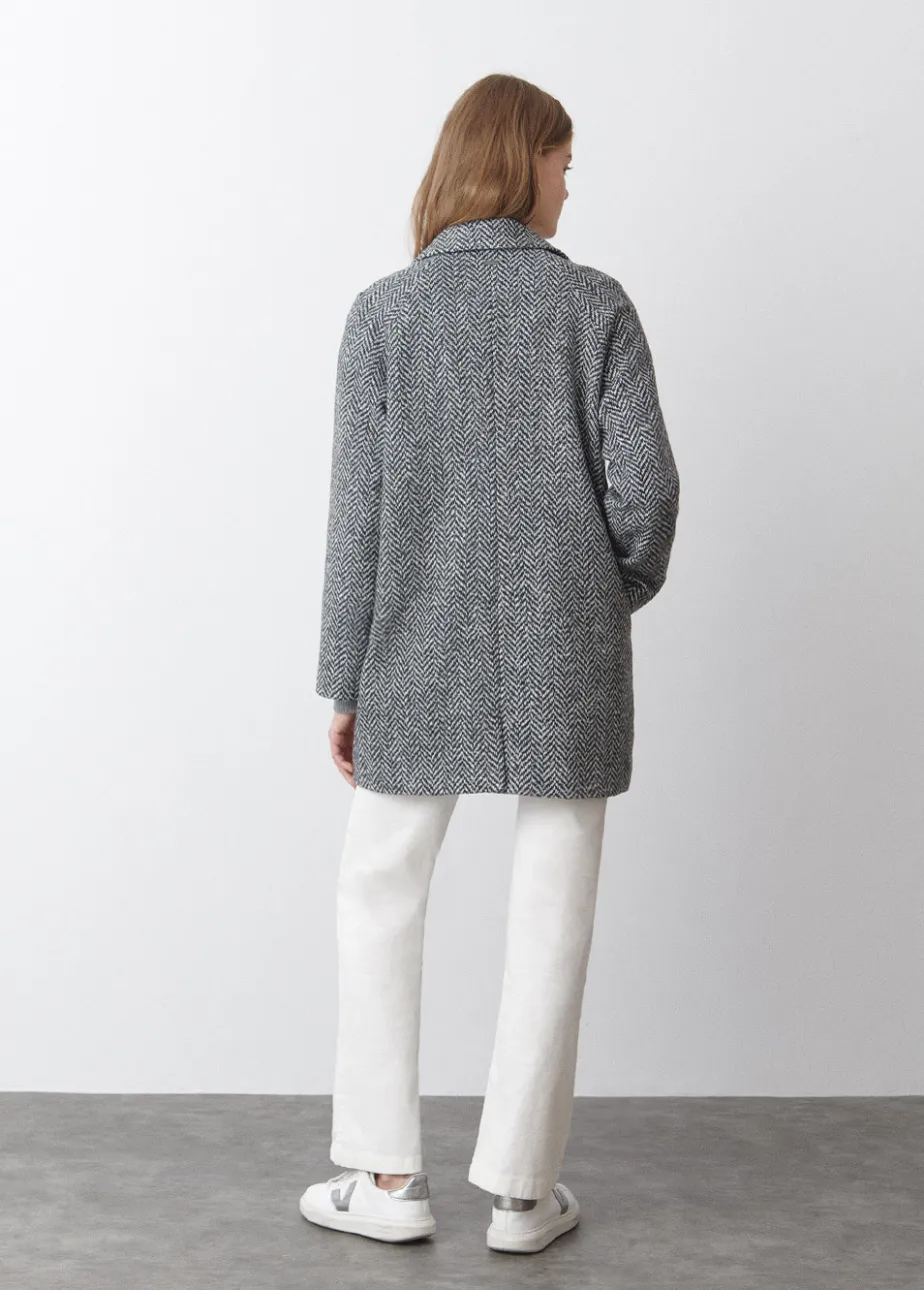 Mujer Brownie Spain Abrigos Y Chaquetas-Abrigo Espiga Largo Medio