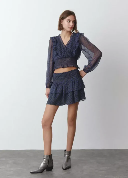 Mujer Brownie Spain Camisas Y Blusas-Blusa Cruzada Volantes