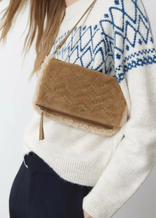 Mujer Brownie Spain Bolsos-Bolso Doblefaz Acolchado Tachas Piel