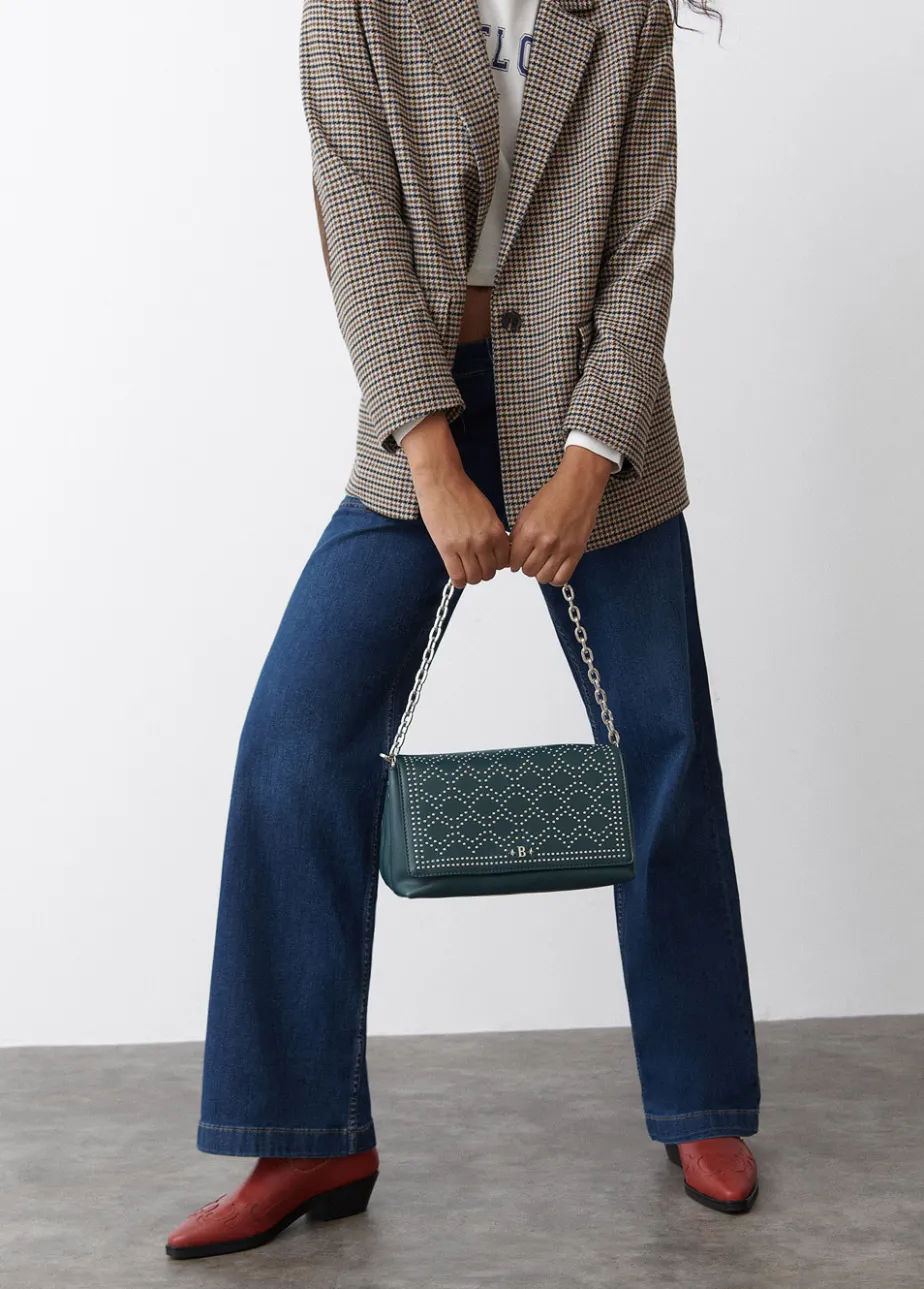 Mujer Brownie Spain Bolsos-Bolso Mediano Solapa Tachas