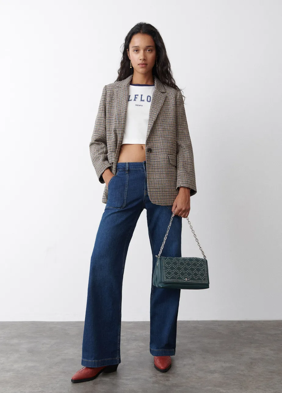 Mujer Brownie Spain Bolsos-Bolso Mediano Solapa Tachas