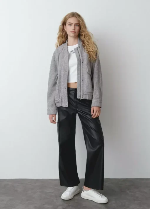 Mujer Brownie Spain Abrigos Y Chaquetas-Bomber Bolsillos Delanteros Con Lana