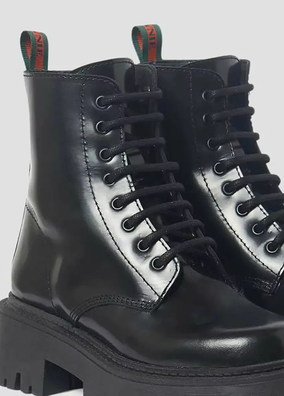 Mujer Brownie Spain Zapatos-Bota Acordonada Piel