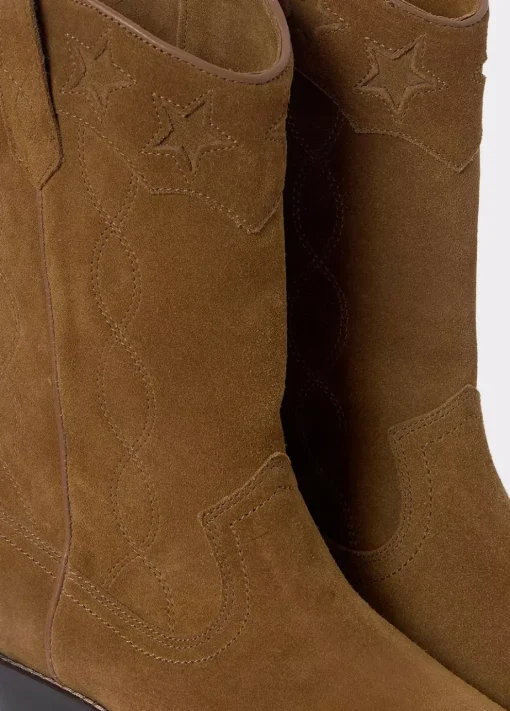 Mujer Brownie Spain Zapatos-Bota Cowboy Estrellas Piel