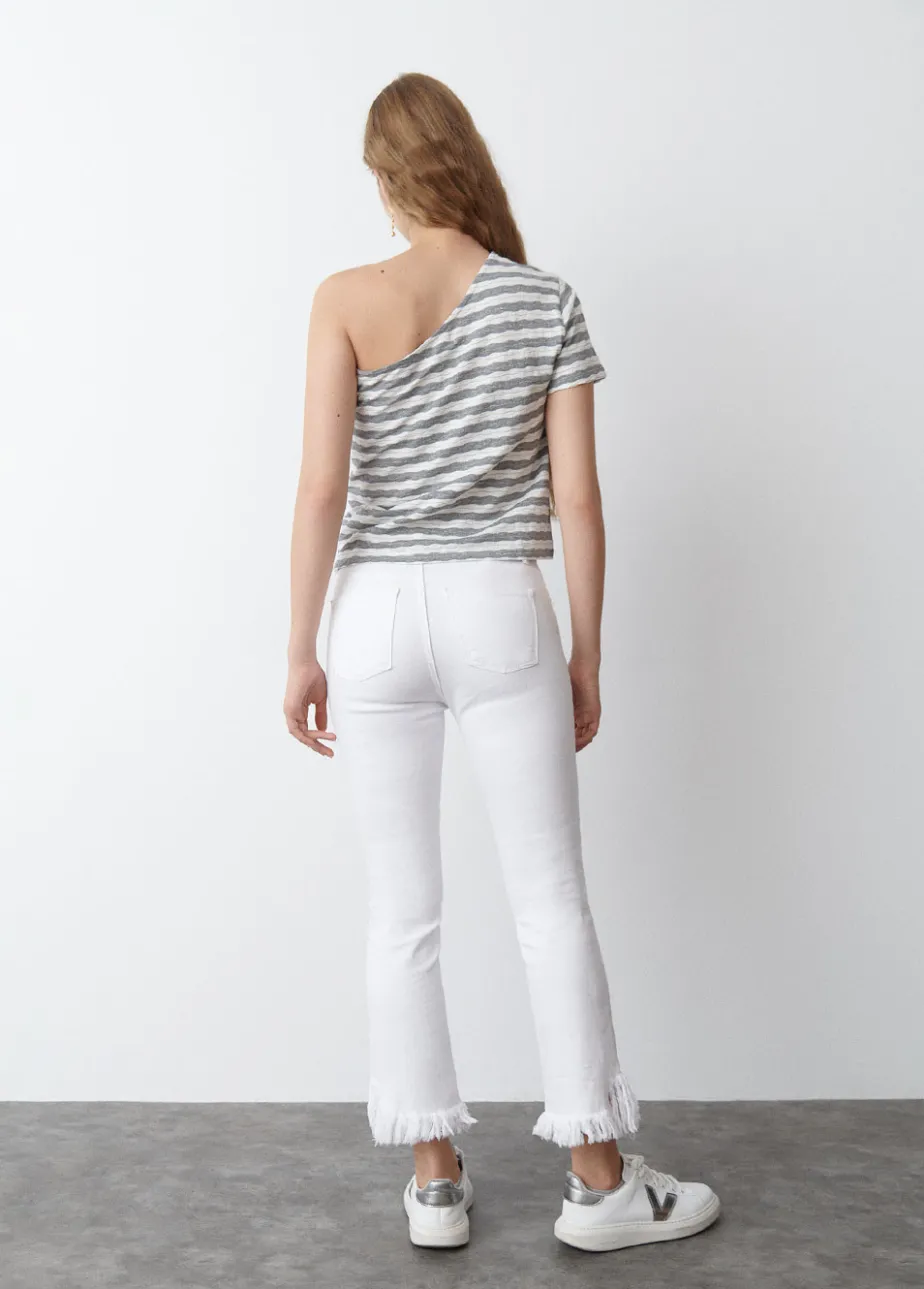 Mujer Brownie Spain Camisetas-Camiseta Asimetrica Manga Volumen