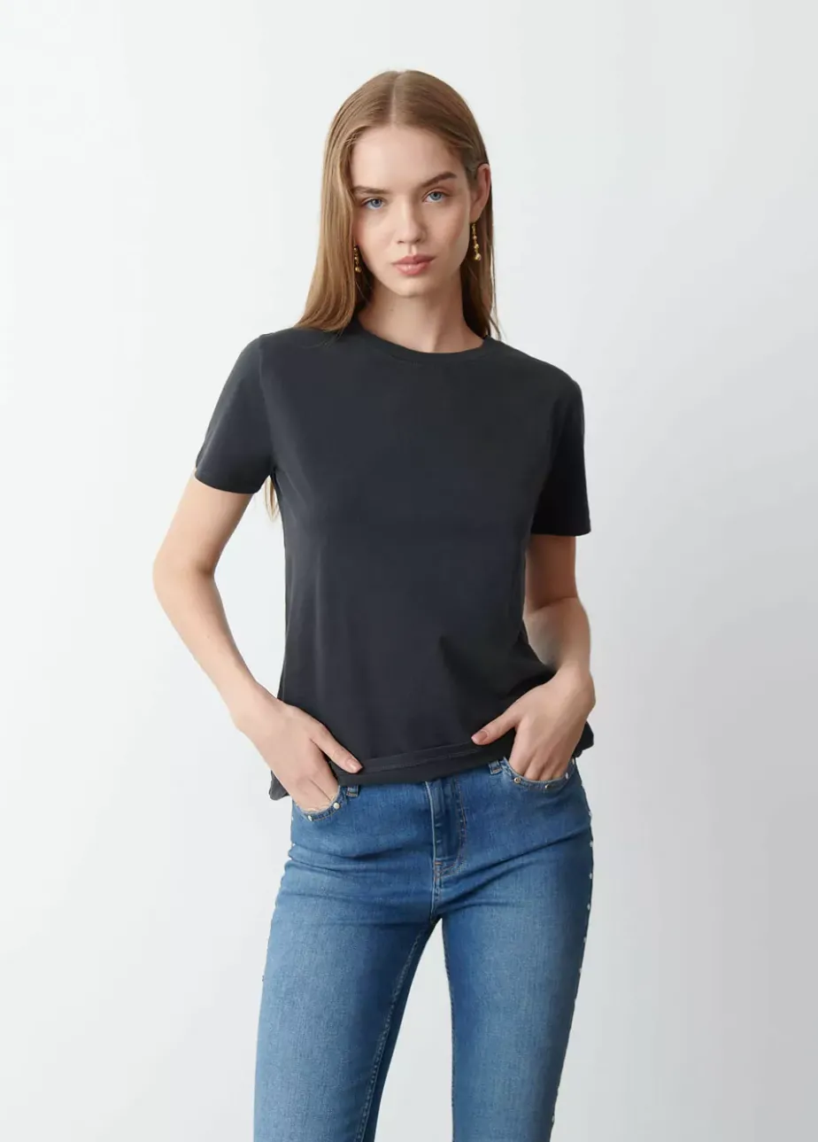 Mujer Brownie Spain Camisetas-Camiseta Cuello Redondo Basico