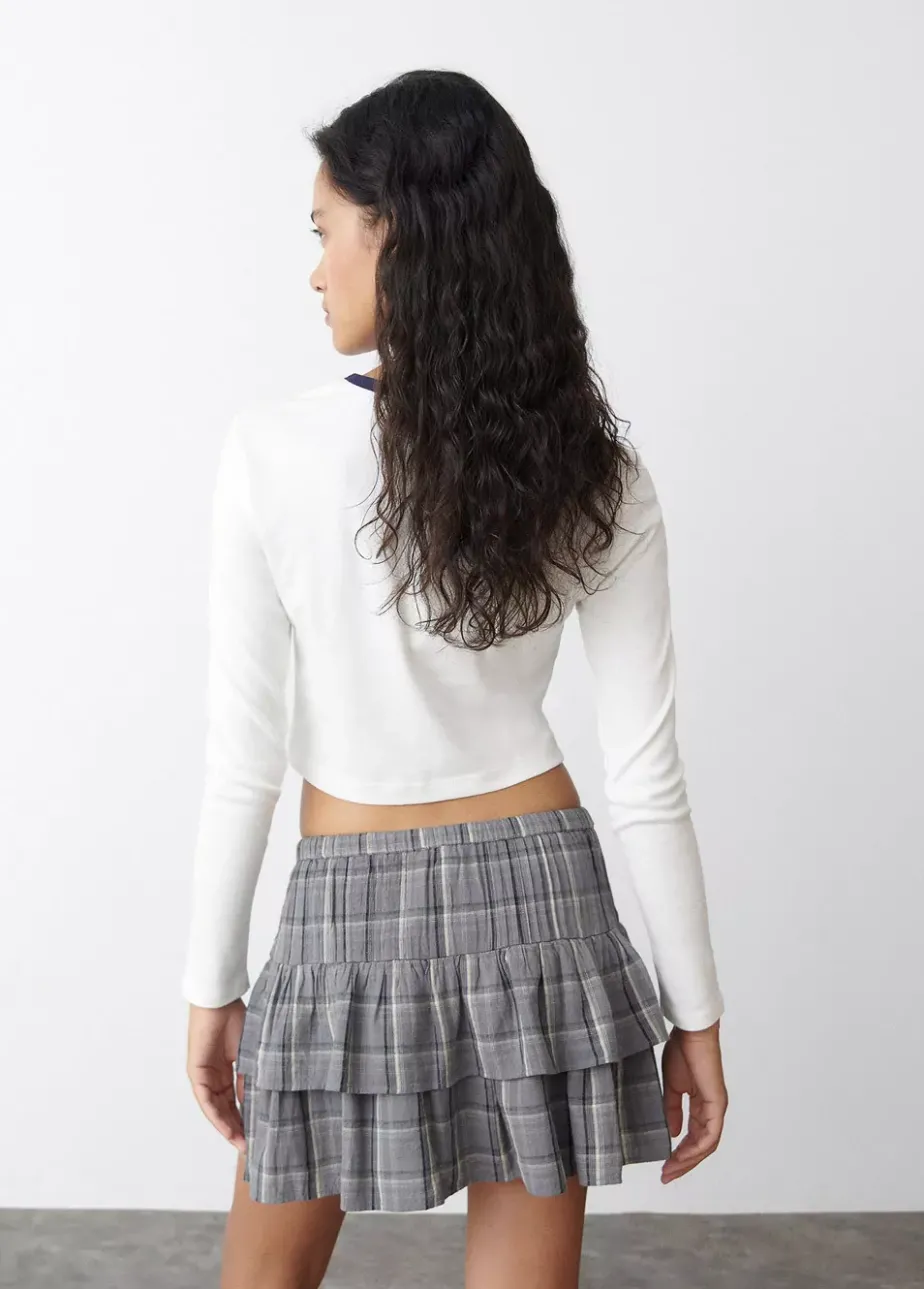 Mujer Brownie Spain Camisetas-Camiseta Manga Larga Contraste