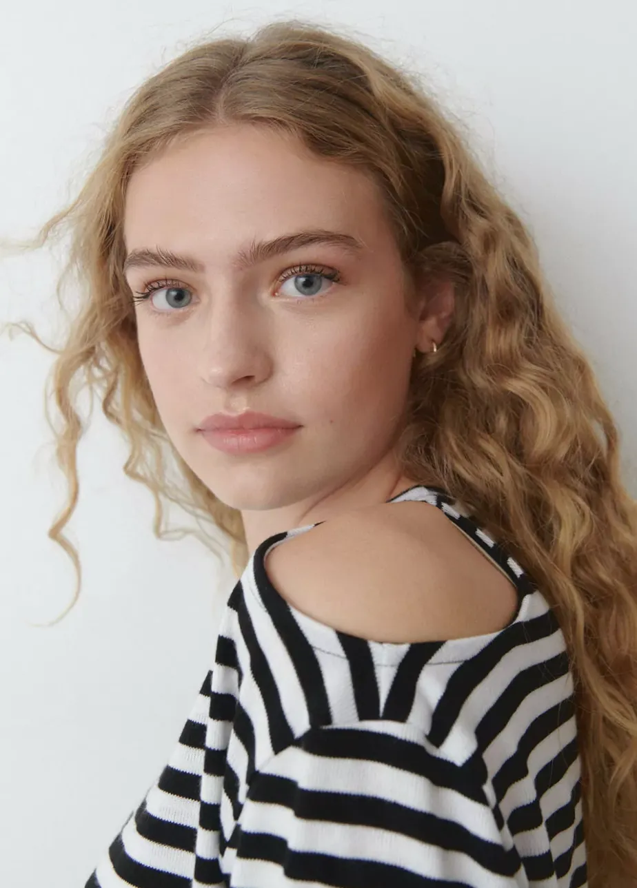 Mujer Brownie Spain Camisetas-Camiseta Rayas Cut Out Hombros