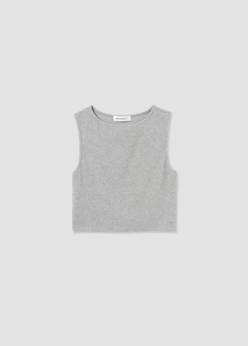 Mujer Brownie Spain Camisetas-Camiseta Sin Manga Gris