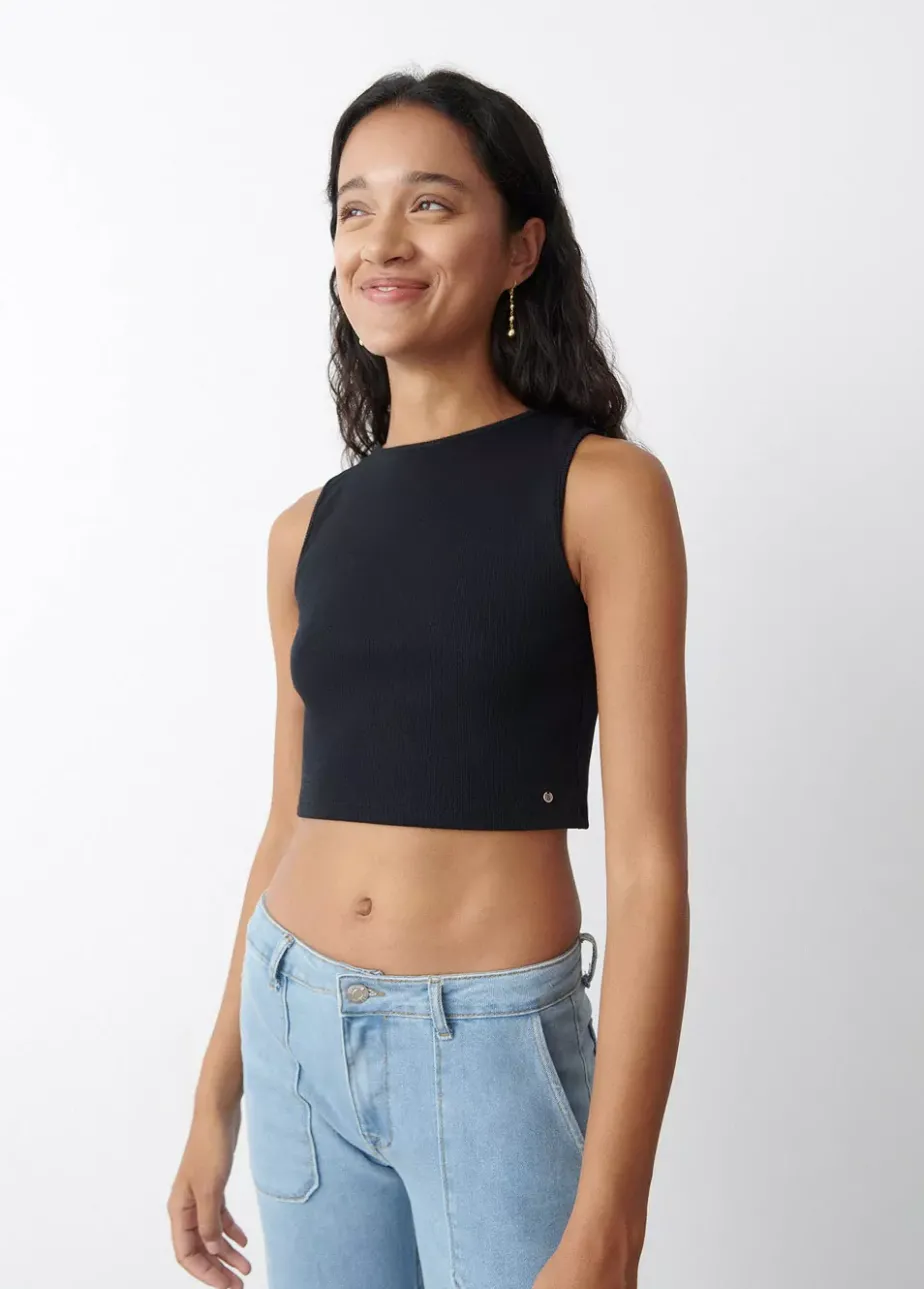 Mujer Brownie Spain Camisetas-Camiseta Sin Manga Negra