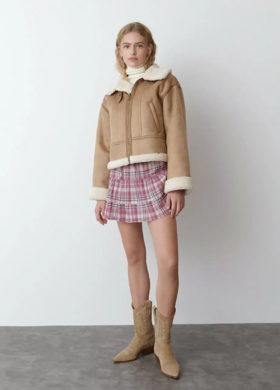Mujer Brownie Spain Abrigos Y Chaquetas-Cazadora Doblefaz Efecto Piel