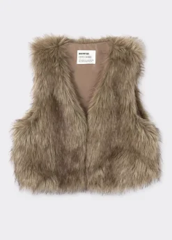 Mujer Brownie Spain Abrigos Y Chaquetas-Chaleco Cropped Efecto Pelo