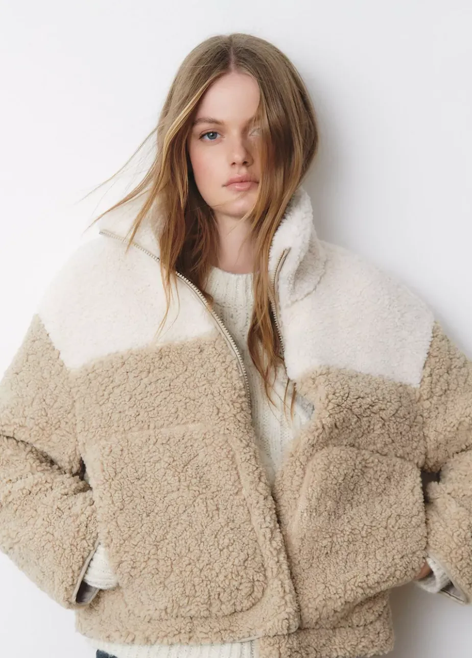 Mujer Brownie Spain Abrigos Y Chaquetas-Chaqueta Polar Cremallera Contraste