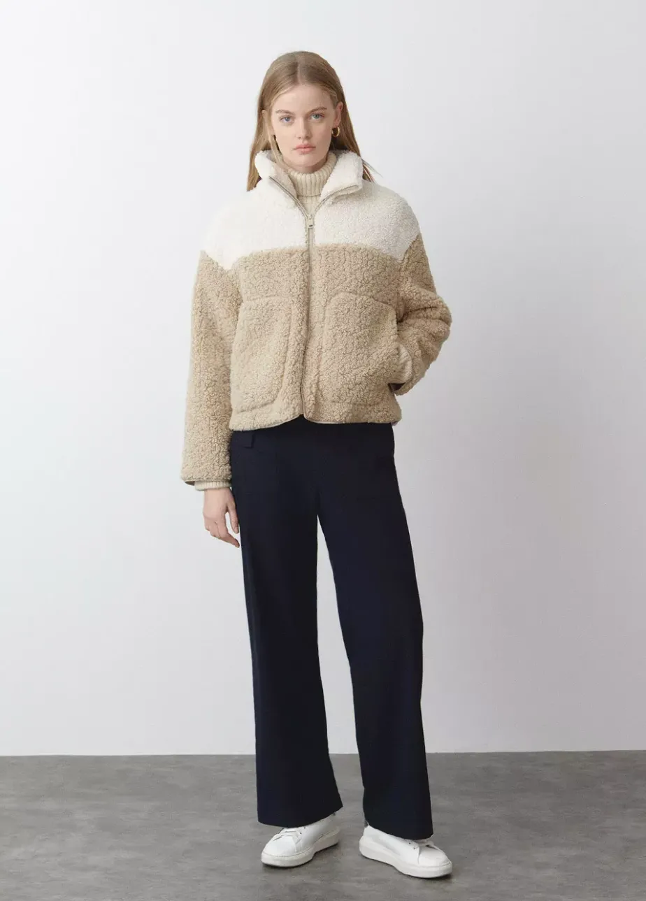 Mujer Brownie Spain Abrigos Y Chaquetas-Chaqueta Polar Cremallera Contraste