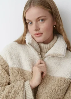 Mujer Brownie Spain Abrigos Y Chaquetas-Chaqueta Polar Cremallera Contraste