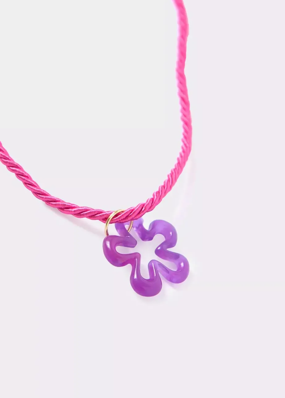 Mujer Brownie Spain Otros Accesorios-Collar Algodon Flor Resina