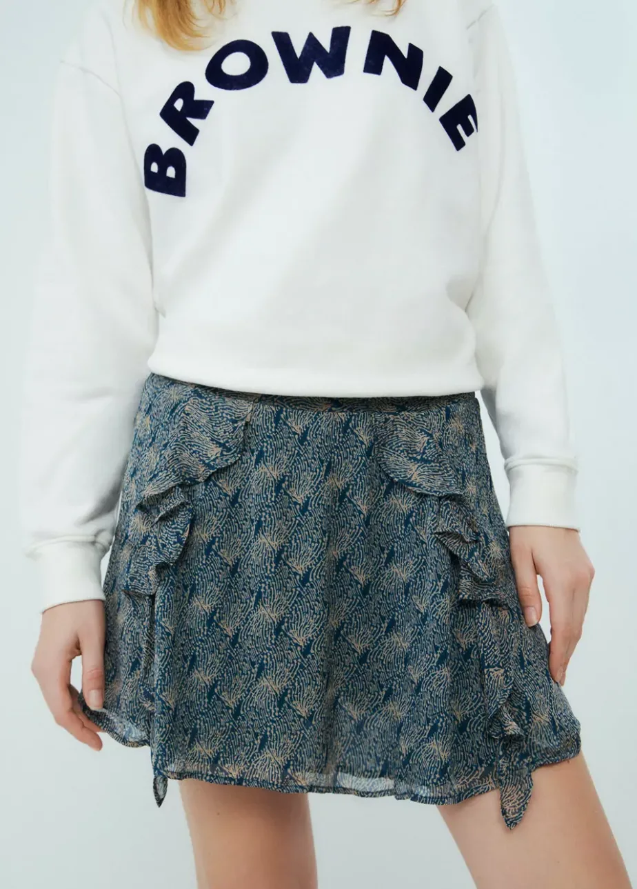 Mujer Brownie Spain Faldas-Falda Corta Picos Estampada