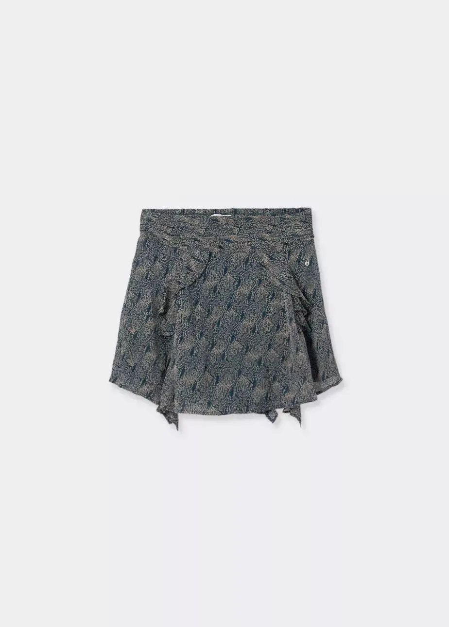 Mujer Brownie Spain Faldas-Falda Corta Picos Estampada