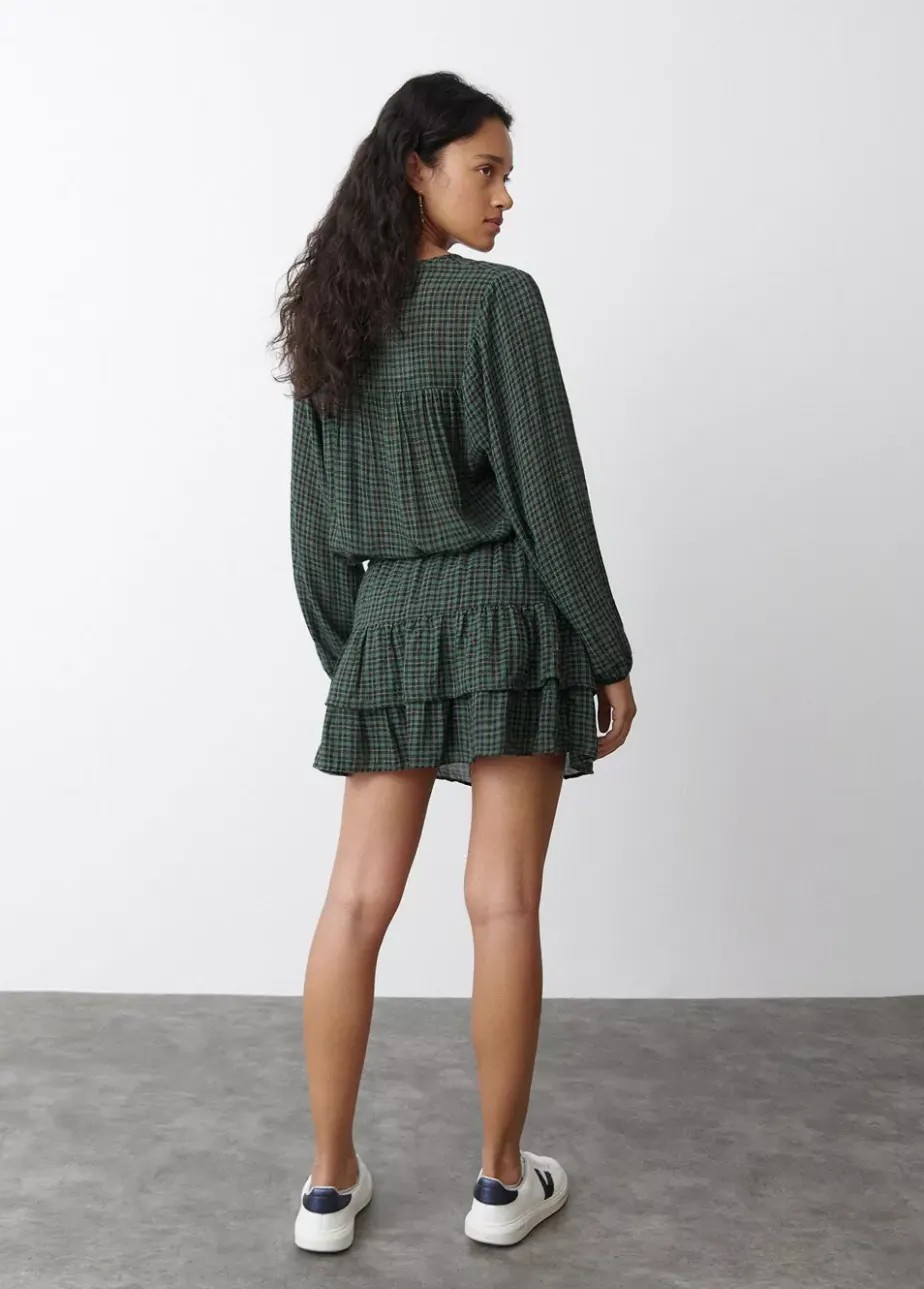 Mujer Brownie Spain Faldas-Falda Cuadros Volantes