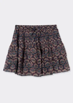 Mujer Brownie Spain Faldas-Falda Estampado Indio Volantes Lurex
