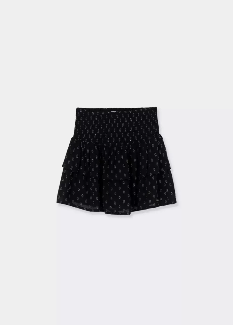 Mujer Brownie Spain Faldas-Falda Gomas Volantes Dobby