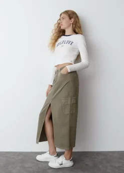 Mujer Brownie Spain Faldas-Falda Larga Twill