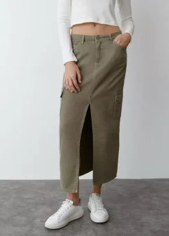 Mujer Brownie Spain Faldas-Falda Larga Twill