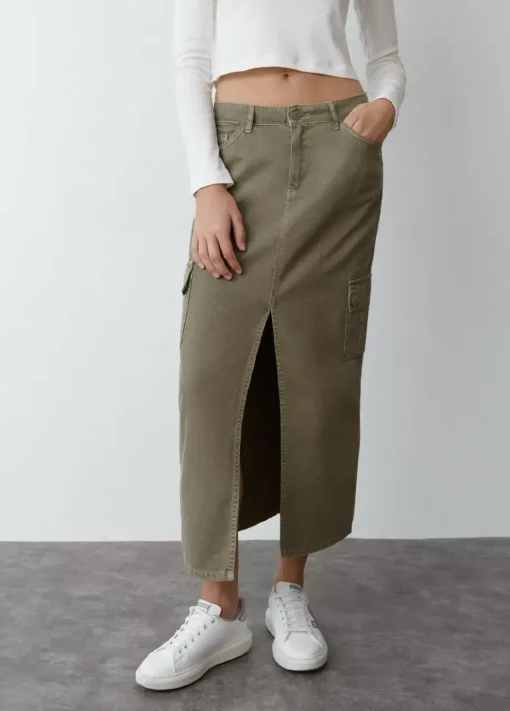 Mujer Brownie Spain Faldas-Falda Larga Twill
