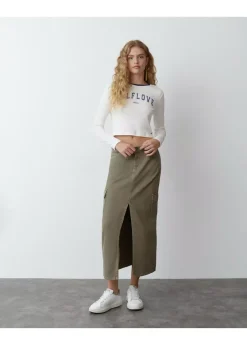 Mujer Brownie Spain Faldas-Falda Larga Twill