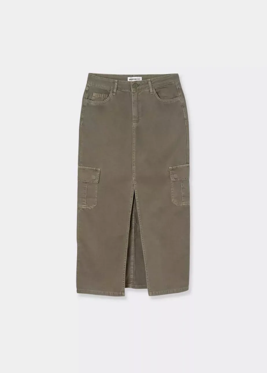 Mujer Brownie Spain Faldas-Falda Larga Twill