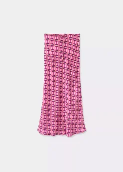 Mujer Brownie Spain Faldas-Falda Midi Estampada Satinada