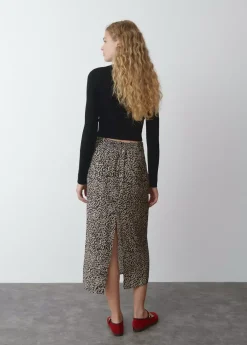 Mujer Brownie Spain Faldas-Falda Midi Mancha Animal