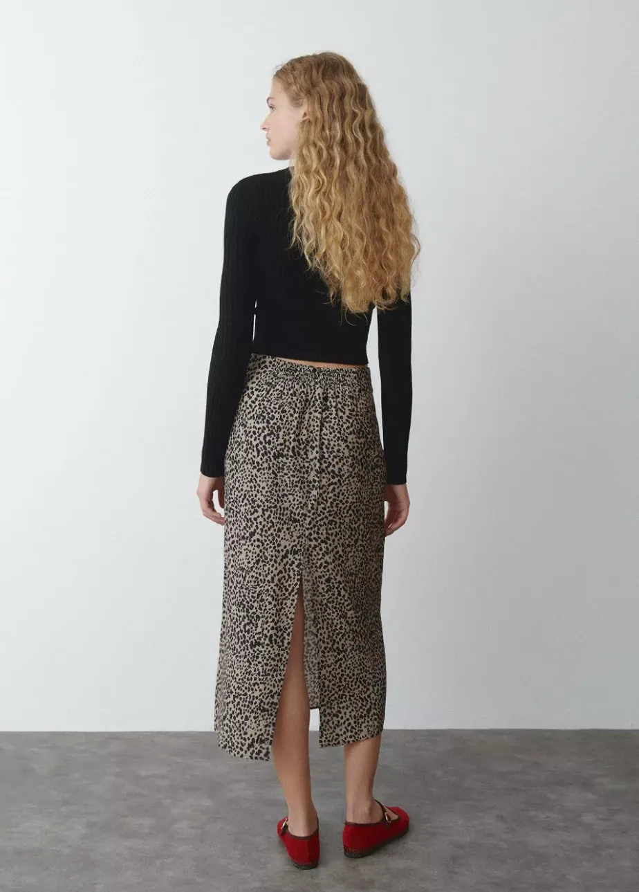 Mujer Brownie Spain Faldas-Falda Midi Mancha Animal