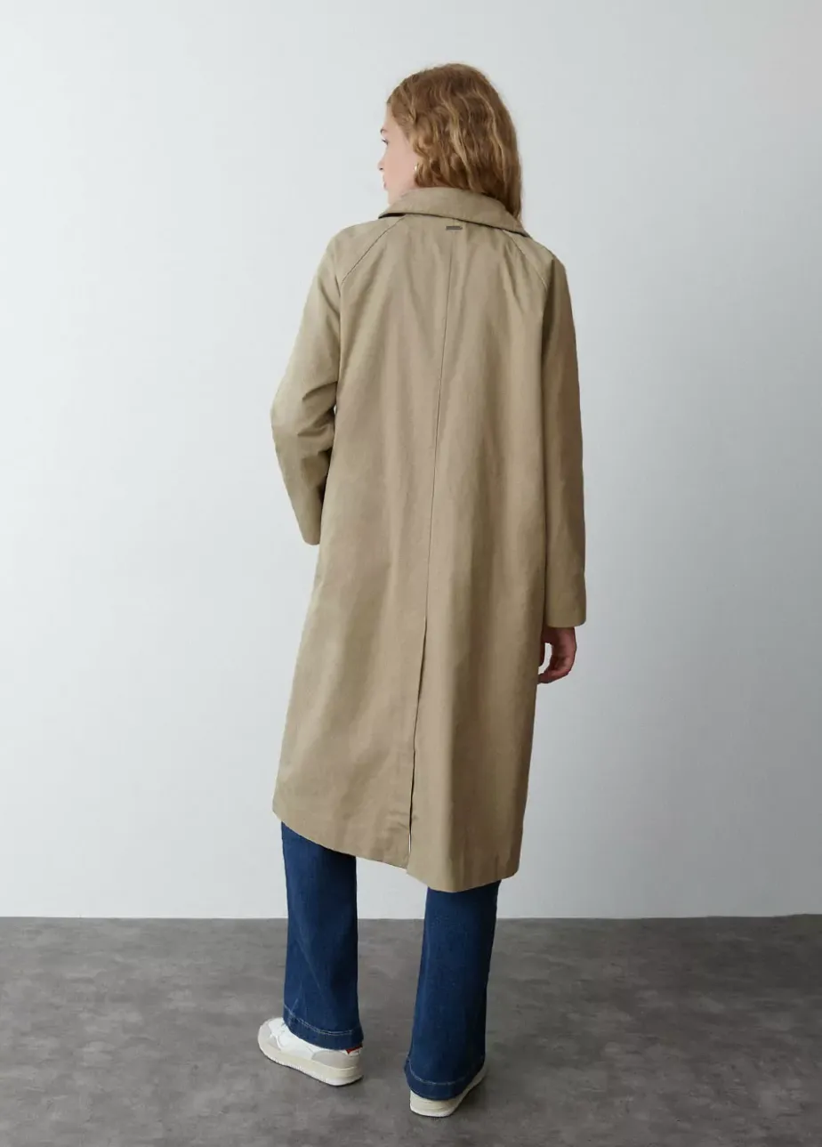 Mujer Brownie Spain Abrigos Y Chaquetas-Gabardina Larga Cuello Pana