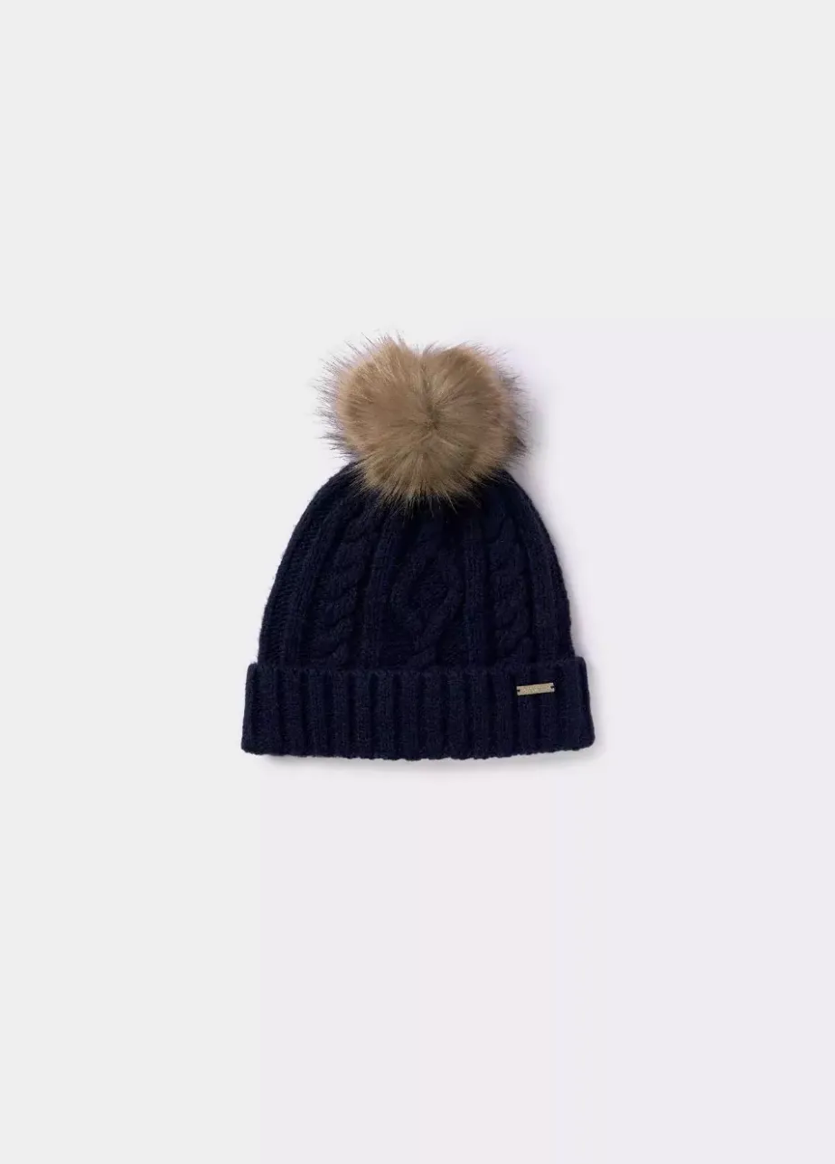 Mujer Brownie Spain Otros Accesorios-Gorro Trenza Bola Pelo