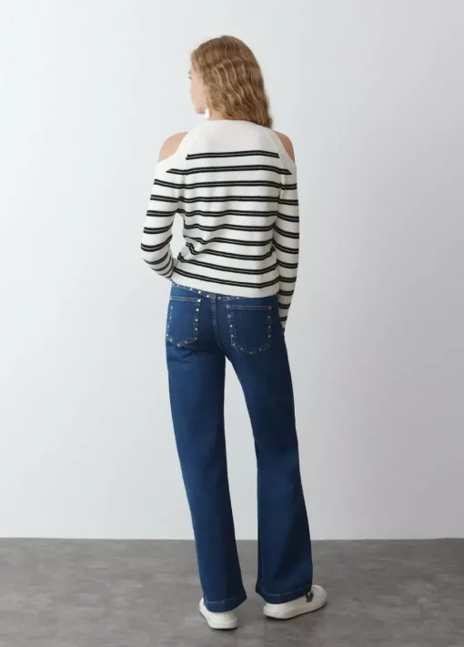 Mujer Brownie Spain Jerséis-Jersey Aperturas Hombros Rayas