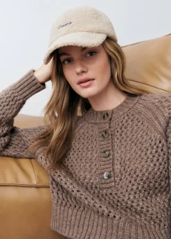 Mujer Brownie Spain Jerséis-Jersey Calado Botones Cuello