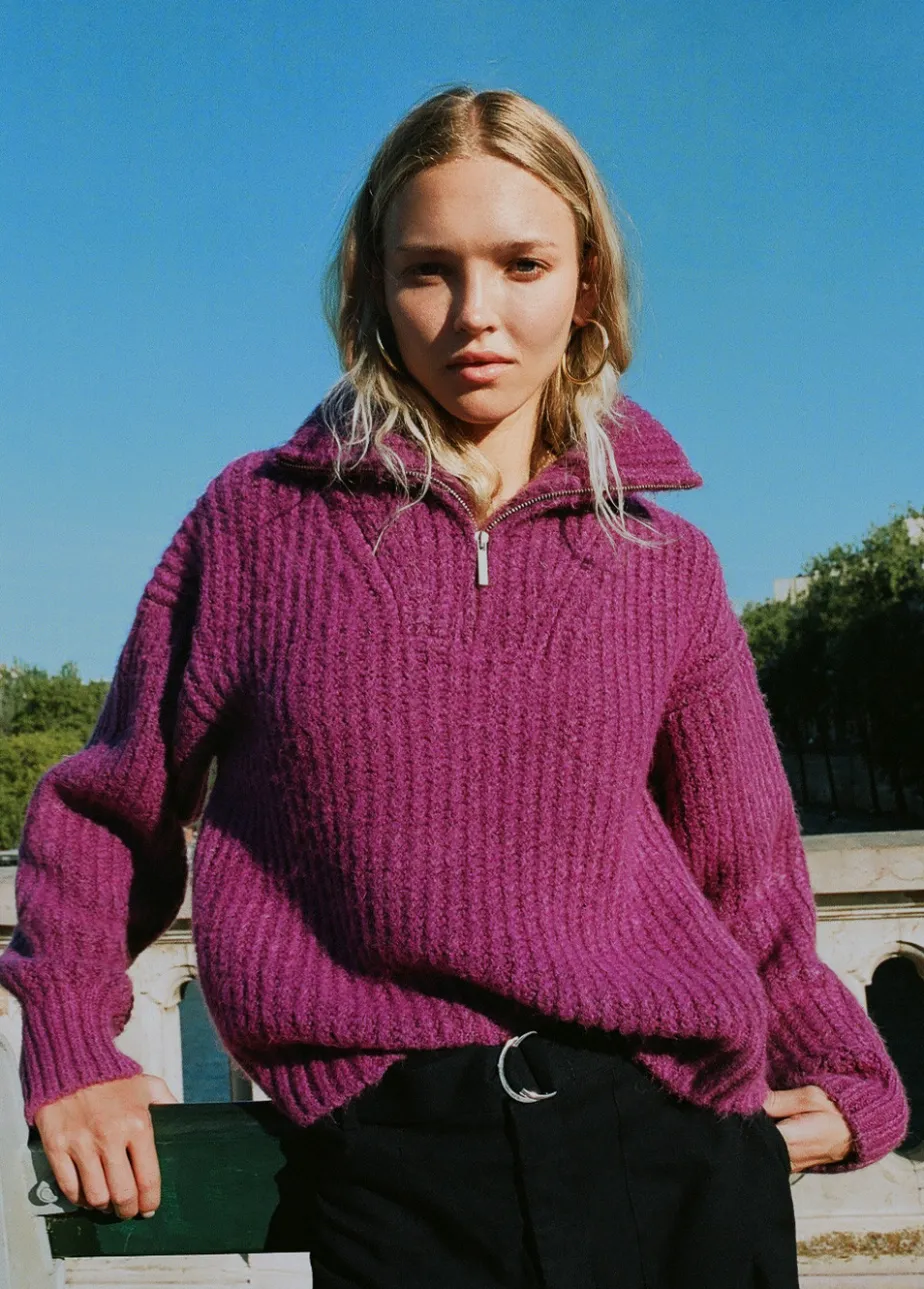 Mujer Brownie Spain Jerséis-Jersey Cremallera Cuello