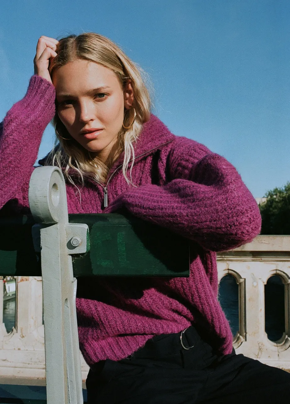 Mujer Brownie Spain Jerséis-Jersey Cremallera Cuello