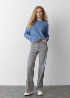 Mujer Brownie Spain Jerséis-Jersey Cropped Basico Cuello Redondo