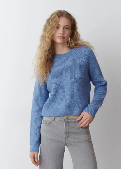 Mujer Brownie Spain Jerséis-Jersey Cropped Basico Cuello Redondo