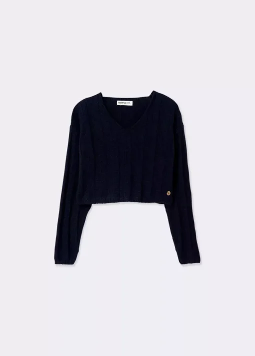 Mujer Brownie Spain Jerséis-Jersey Cropped Cuello Pico