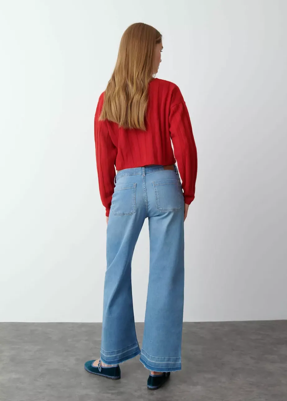 Mujer Brownie Spain Jerséis-Jersey Cropped Cuello Pico