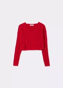 Mujer Brownie Spain Jerséis-Jersey Cropped Cuello Pico