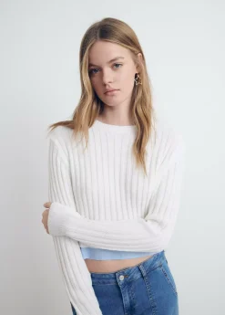 Mujer Brownie Spain Jerséis-Jersey Cropped Detalle Camisa
